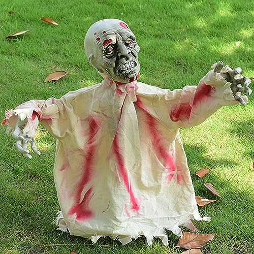 Animated Halloween Decoration 23inch Beige E5134