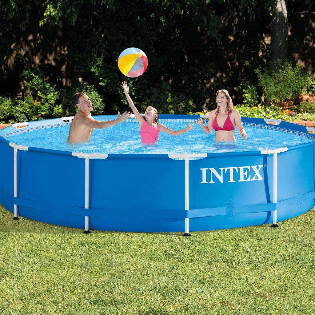 12'x30 Metal Frame Swimming Pool with Filter Pump S6547