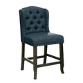 Dark Blue Counter Height Stool Set of 2 I4245