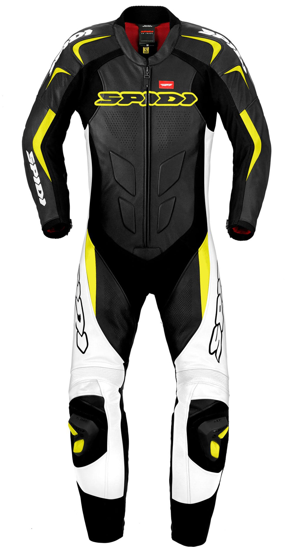 Black-Fluo Yellow Leather Suit Y651