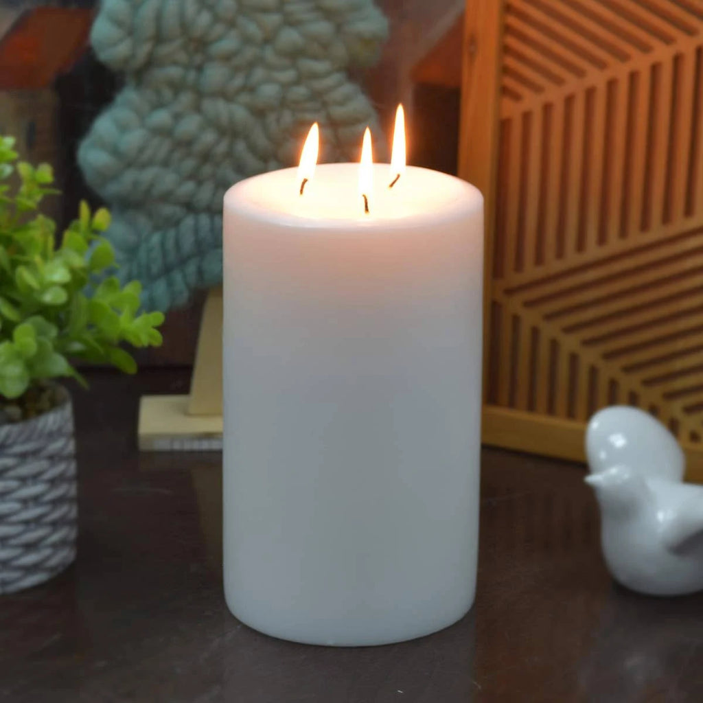 Ivory Pillar Candles - Set of 12 N759