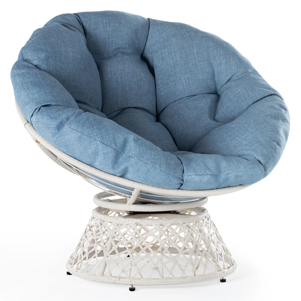 360 Swivel Papasan Chair with Fabric Cushion K993