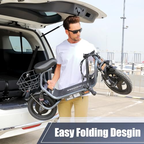 500W/800W/1200W Electric Scooter with Seat, 14" Fat Tire, Foldable Electric Scooter H633519