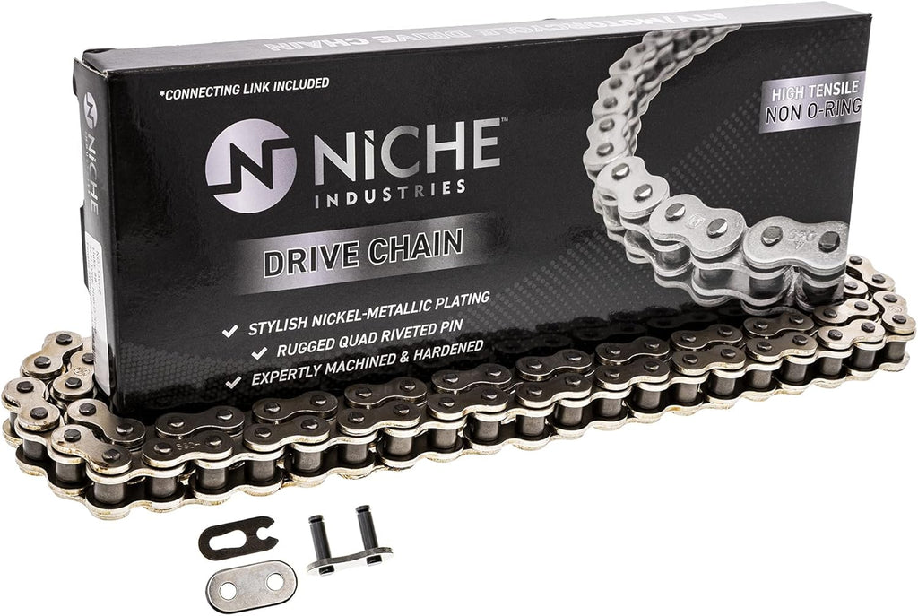 Drive Sprocket Chain Combo Front 16 Rear 42 Tooth 530HZ Standard 120 Links Pack of 2 L174