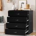 Black 4 Drawer Dresser W368