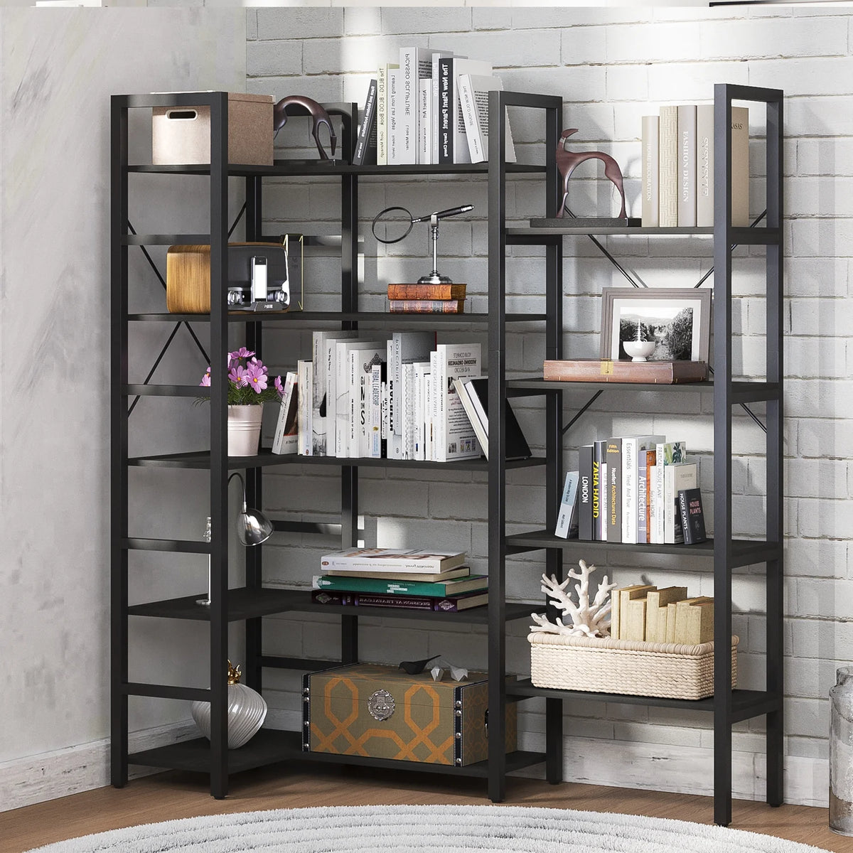 5 Tier 59" Tall Bookshelf F523