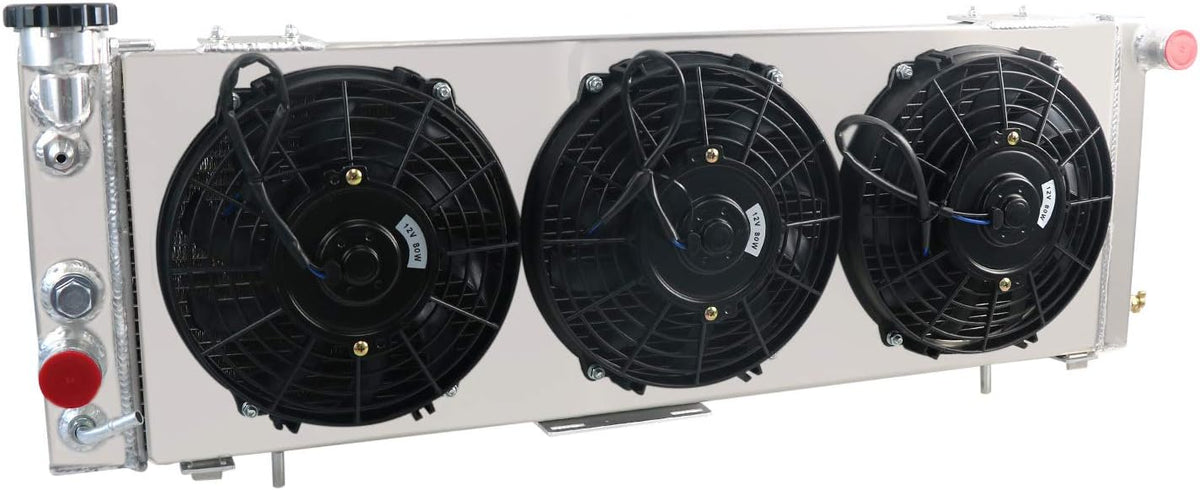 3 Row Core Aluminum Radiator with Fan Shroud and Relay T1810