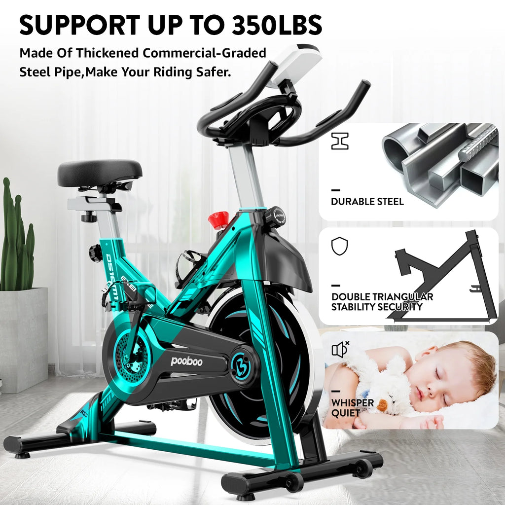 Indoor Cycling Bike Magnetic Stationary Exercise Bike 40lbs Flywheel L28707