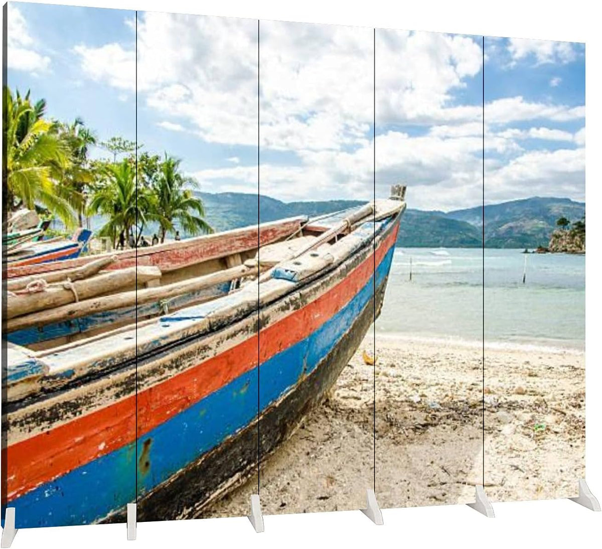 6 Panels Folding Canvas Screen Divider A5588