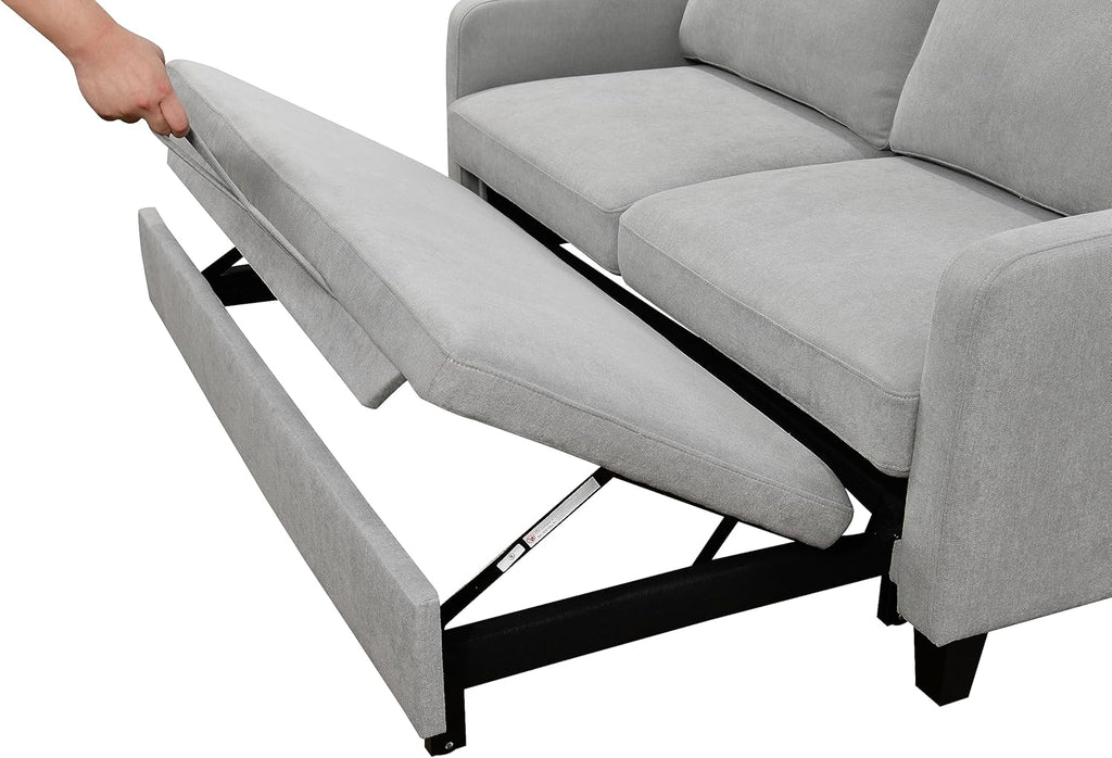 Light Gray Queen Sleeper Sofa Bed with Pullout Bed A2878