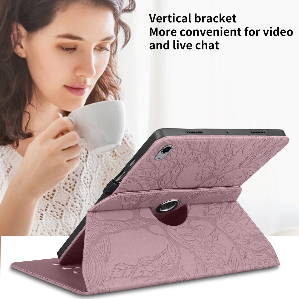 Rosegold PU Leather Folio Case for iPad 10.9" 2022 K250833