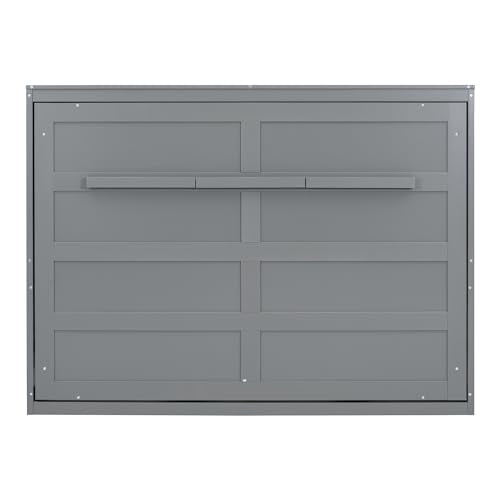 Gray Queen Solid Wood Murphy Cabinet Bed R78342