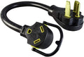 RV/Generator Dogbone Adapter 1.5ft NEMA 50 Amp Male to 30 Amp TT-30R Female Heavy Duty 10/3 STW Pigtail 4 Prongs to 3 Prongs Pack of 2 C22226