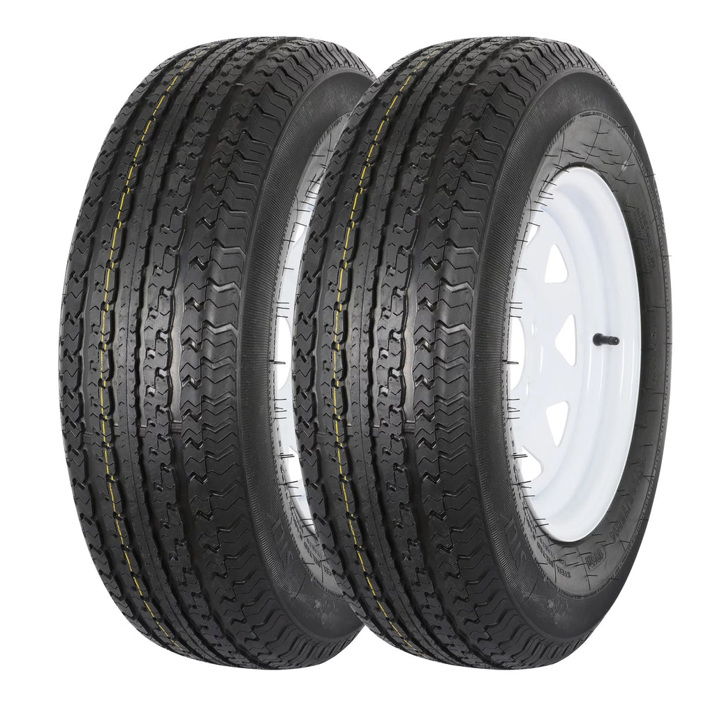 ST205/75R14 8-Ply Trailer Tire with Rim Set of 2 V492464