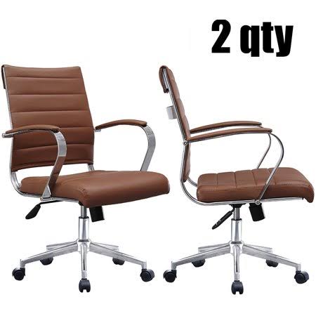 Brown PU Leather Swivel Tilt Adjustable Chair B923