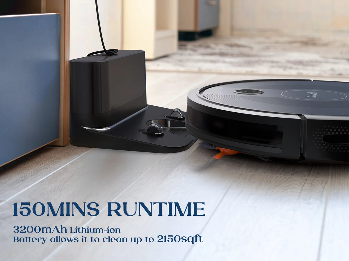 Robot Vacuum Cleaner with Mapping Technology, 2600Pa, 150 mins Runtime, Ultra-Slim T30317