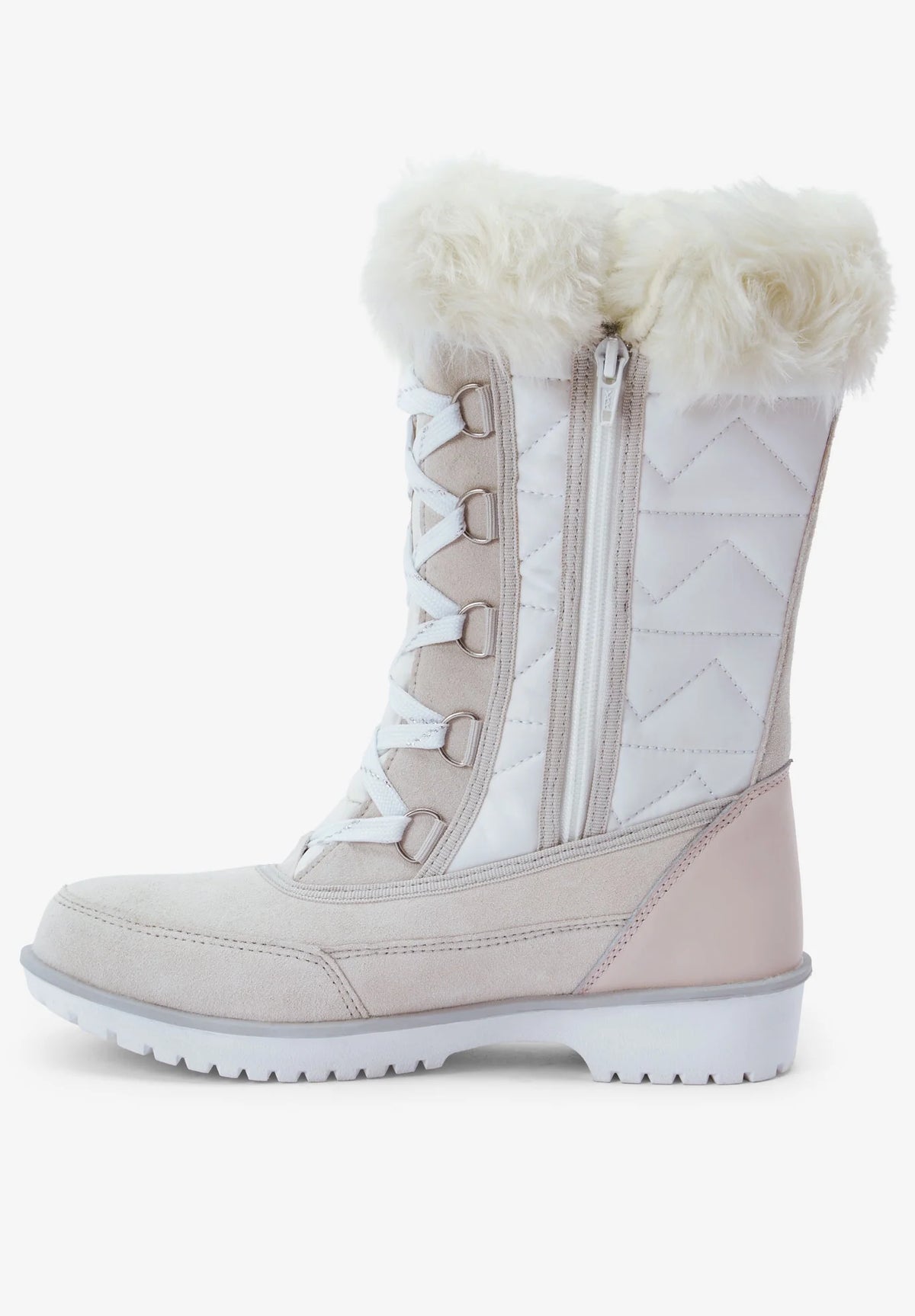 Tan Beige Waterproof Fleece Lining Winter Snow Boots P95611