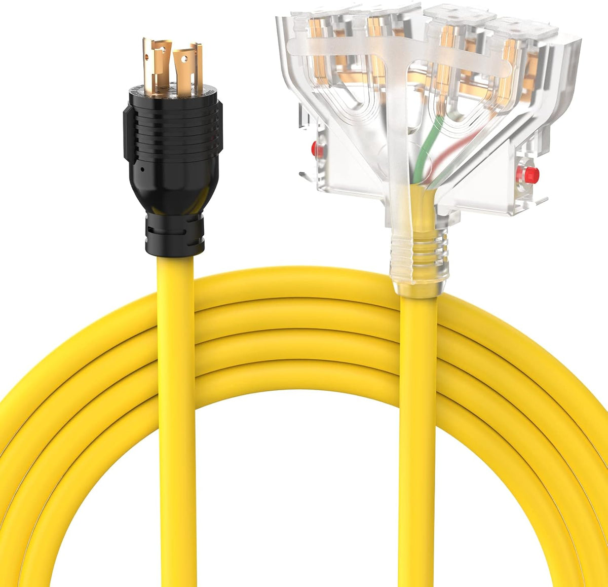 25 Feet 30A 125/250 Volt Generator Extension Power Cord L13242