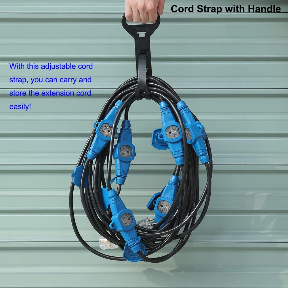 50 Feet 7 Outlet Extension Cord with Led Indicator O2913
