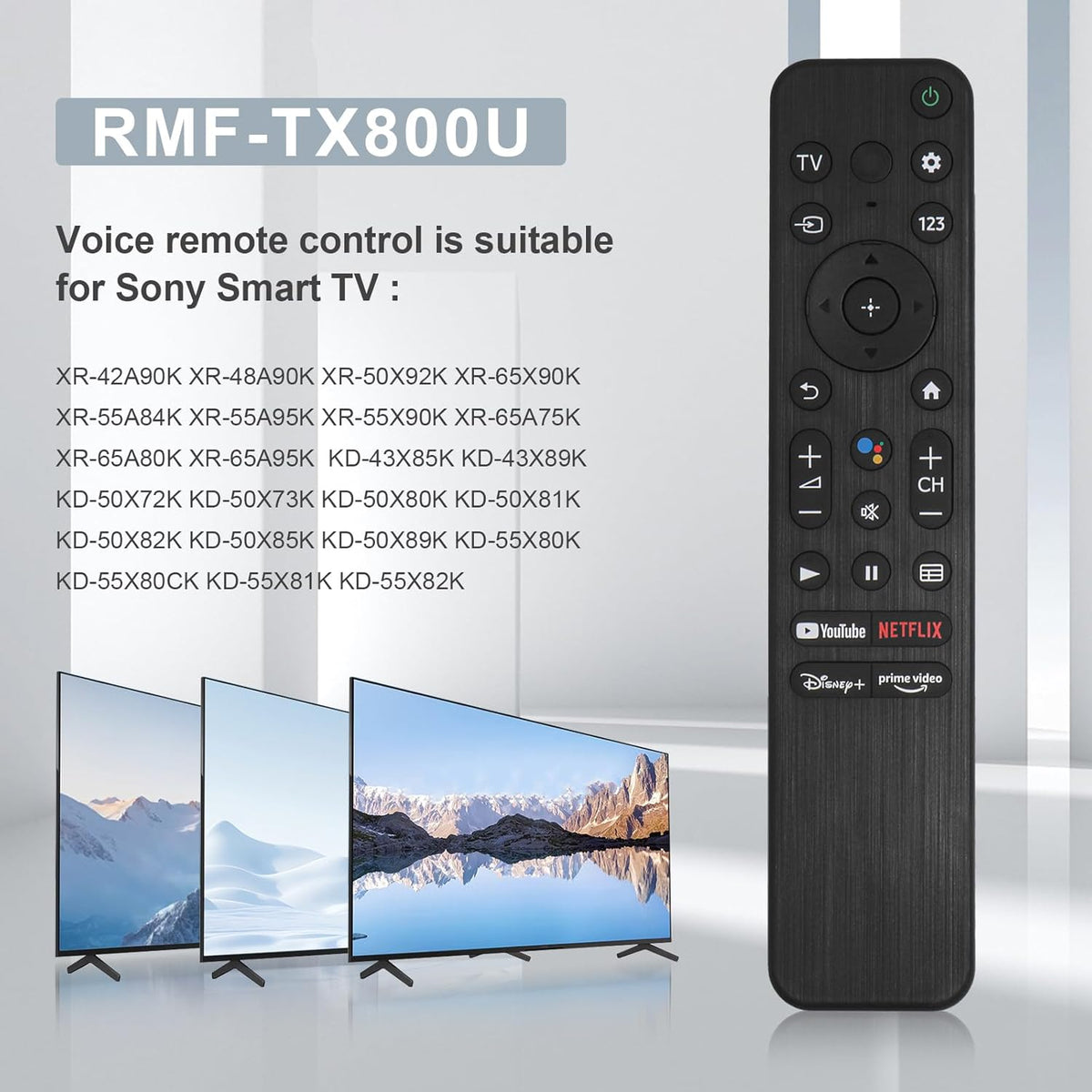 Voice Remote Control for Sony Smart TVs T134