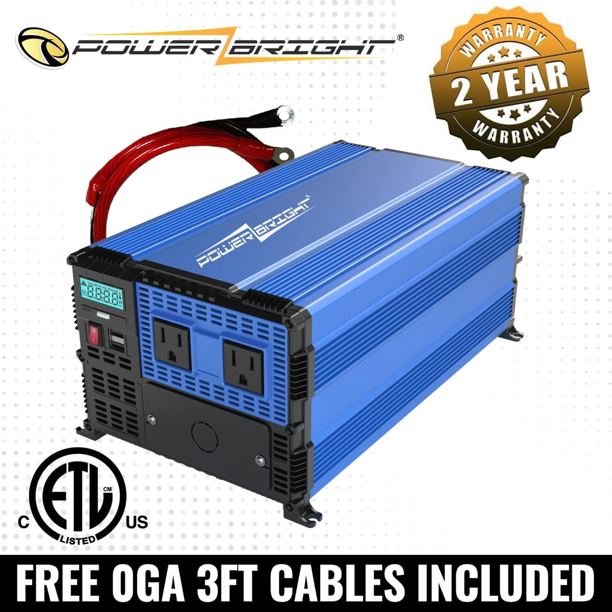 4000 Watts 12V to 110V Modified Sine Wave Power Inverter I364