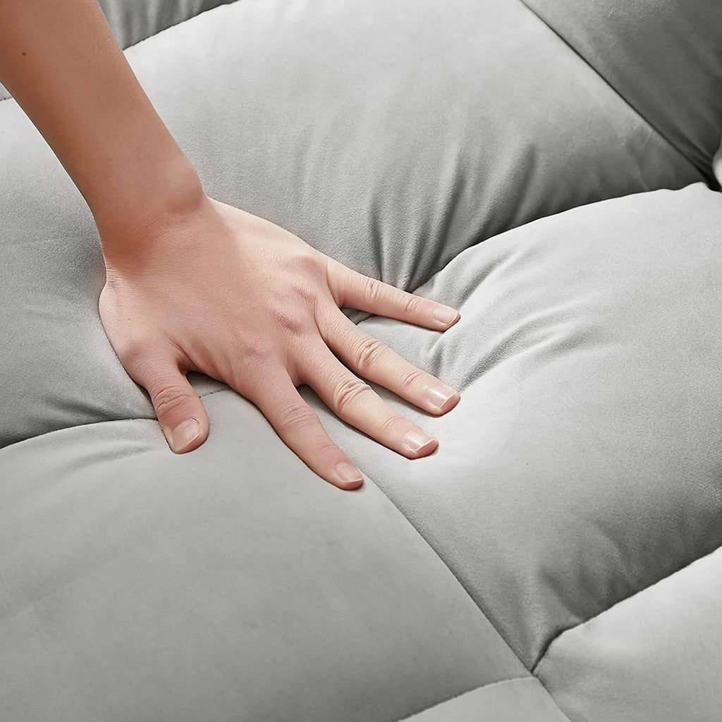Velvet Loveseat Sofa Couch With Toss Pillows A80655