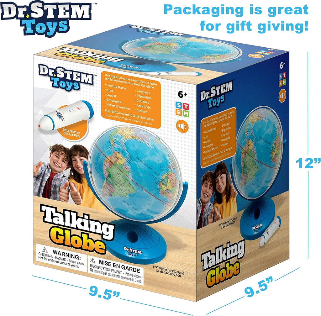 9 Inch Talking World Globe with Stylus Pen and Stand W972818