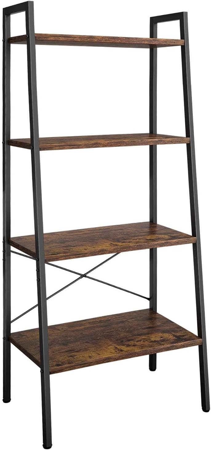 4-Tier Wood Ladder Shelf Bookcase R30238