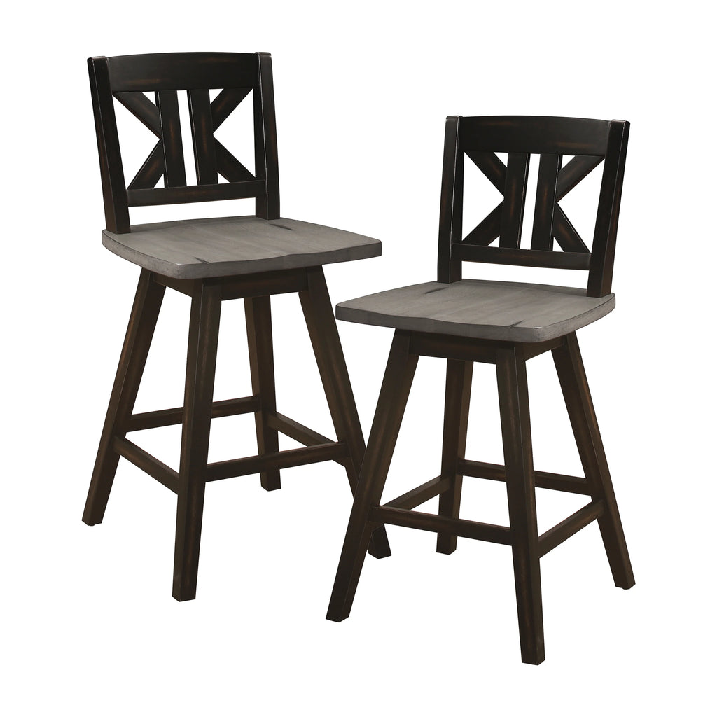 Black Sand-Through Swivel Counter Stool Z839350