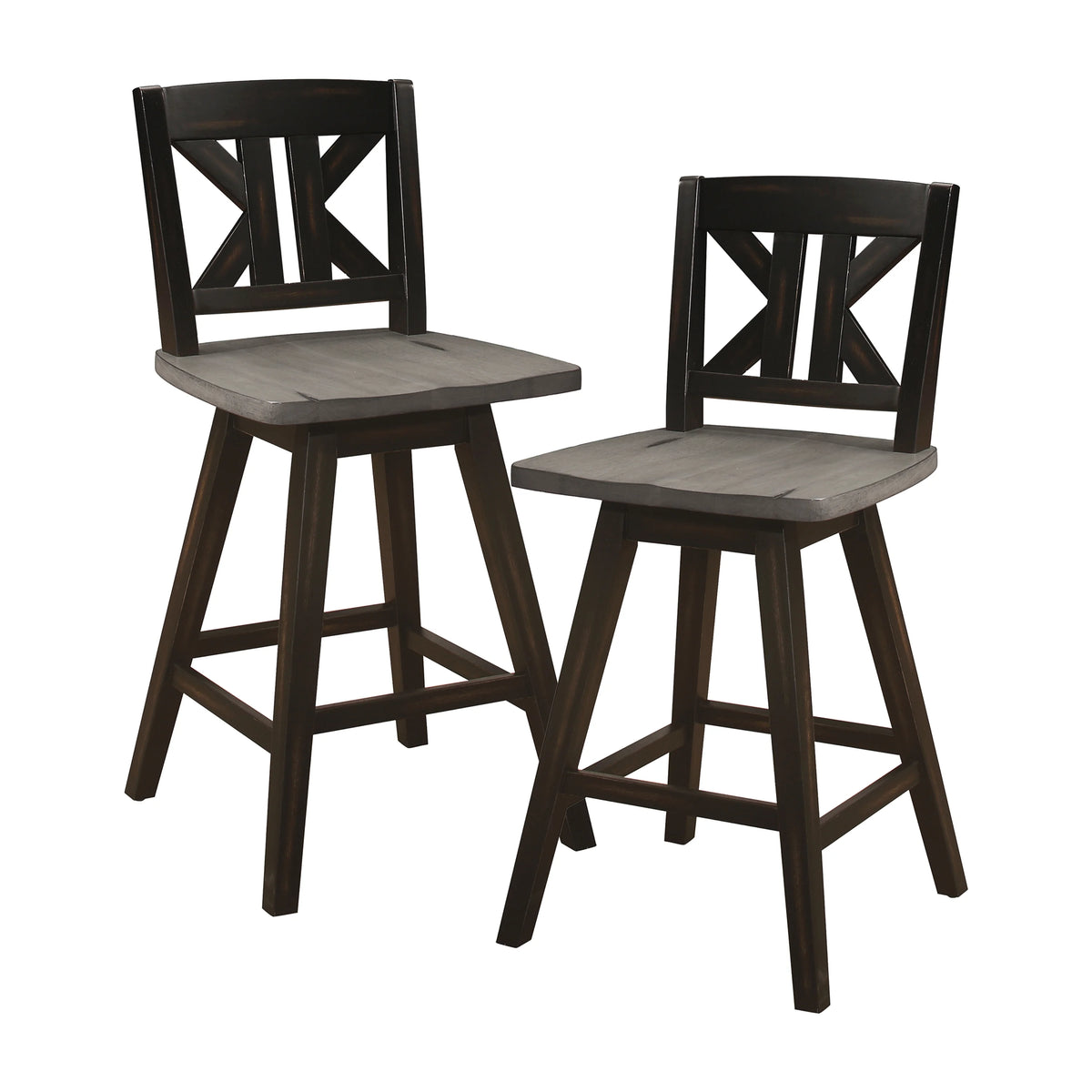 Black Sand-Through Swivel Counter Stool Z839350