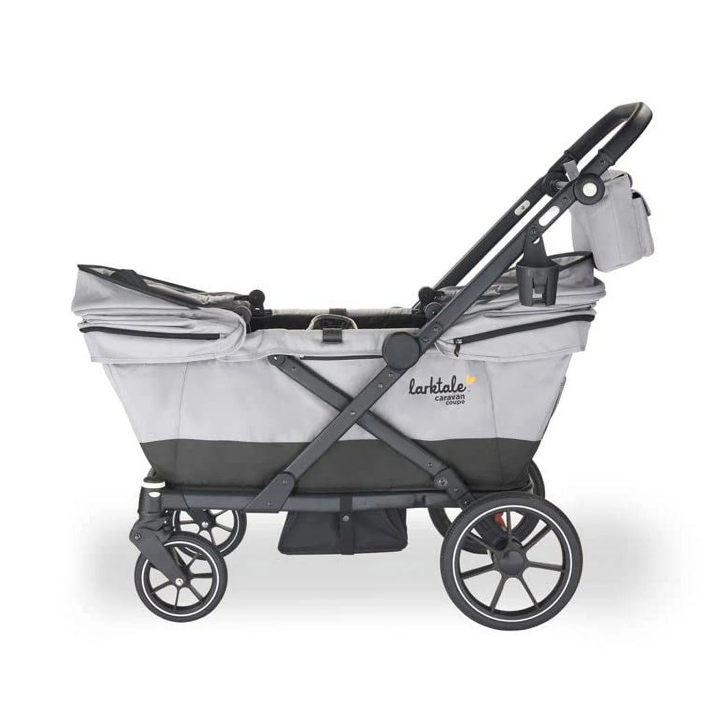 Compact 2-Seater Stroller Wagon with Adjustable Canopies Q3518
