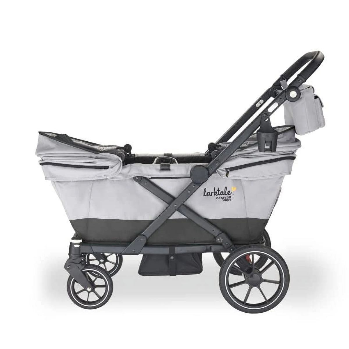 Compact 2-Seater Stroller Wagon with Adjustable Canopies Q3518