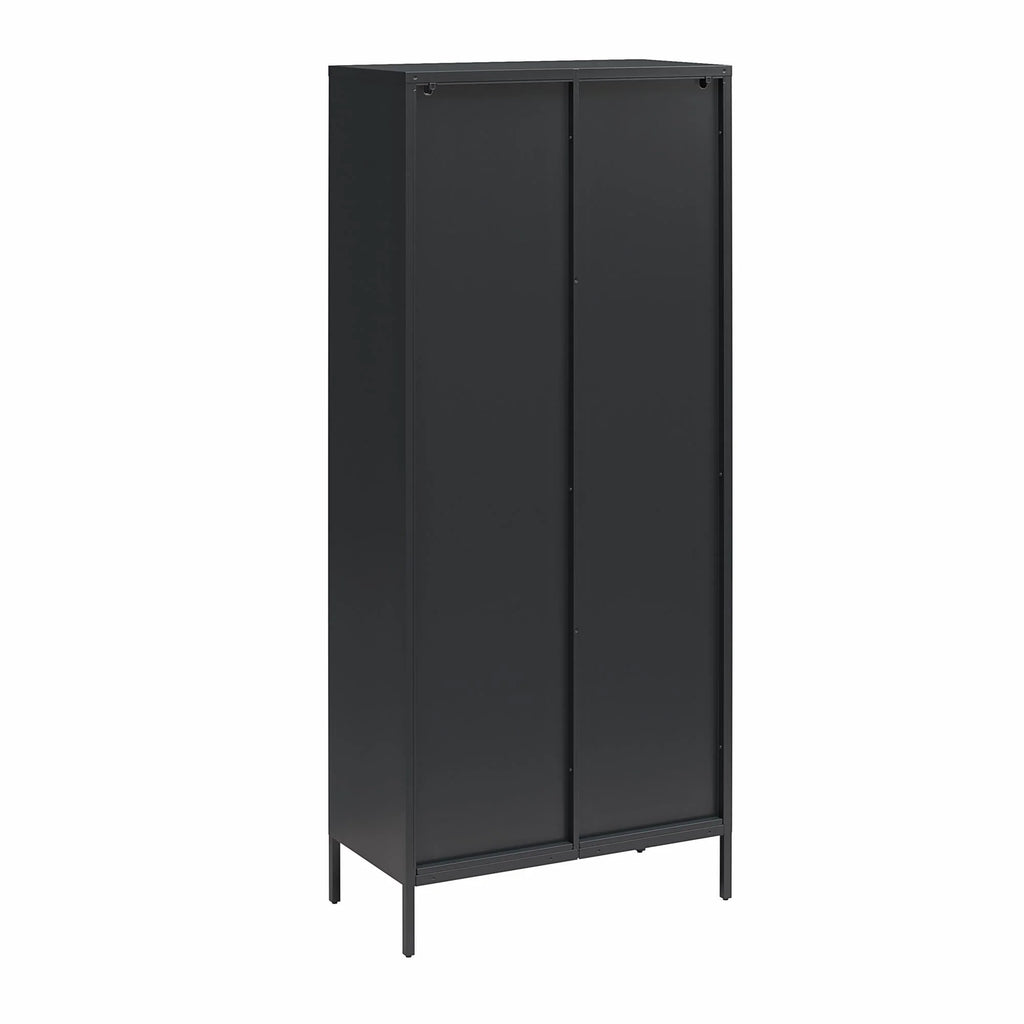2-Door Accent Cabinet with Fluted Glass N677