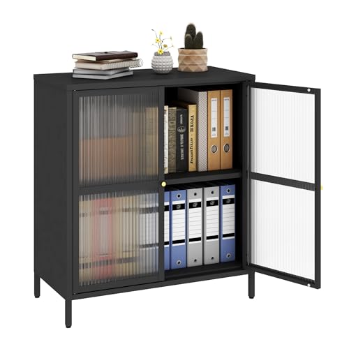 Black 2 Door Metal Storage Cabinet O7839