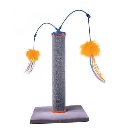 Carpet Cat Scratching Post with Spinning Wand H63691