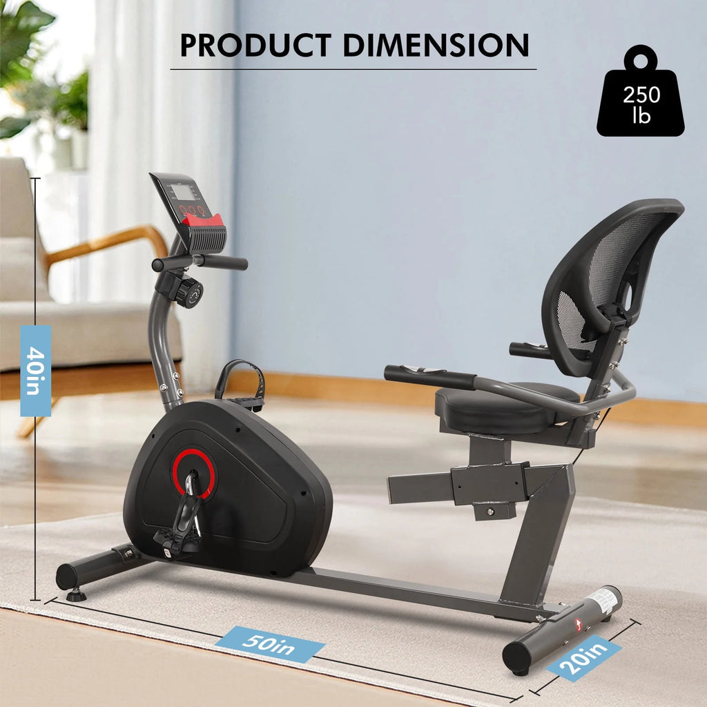 Recumbent Exercise Bike 8 Levels Quiet R475
