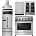36 Electric Range, Range Hood, Microwave, Refrigerator, Dishwasher, Wine Cooler Q4165