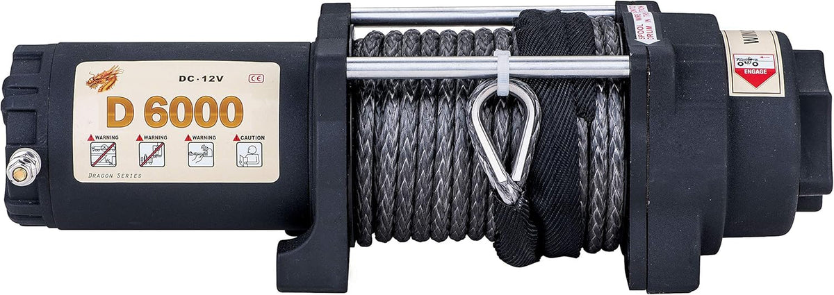 6000lb 12V Winch with Synthetic Rope and Wireless Remote Control N704