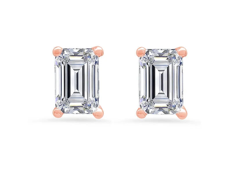 18K Rose Gold Diamond Stud Earrings G16531