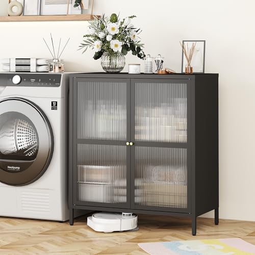 Black 2 Door Metal Storage Cabinet O7839
