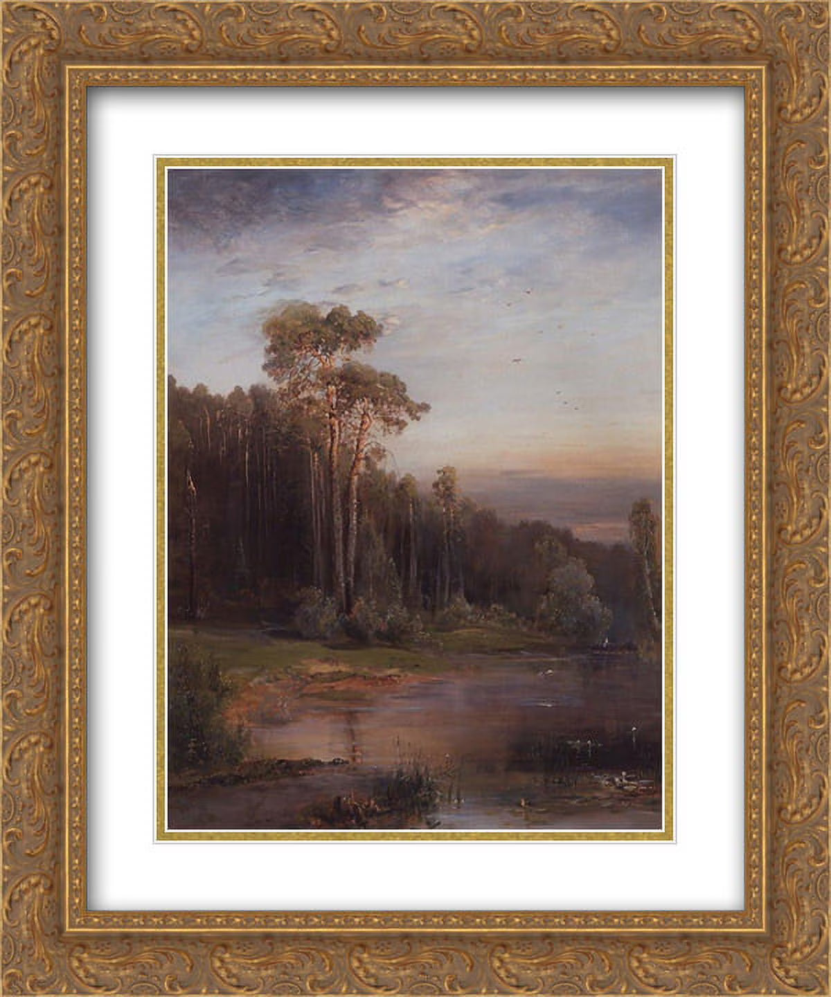 2x Matted 20x24 Gold Ornate Framed Art Print O41044