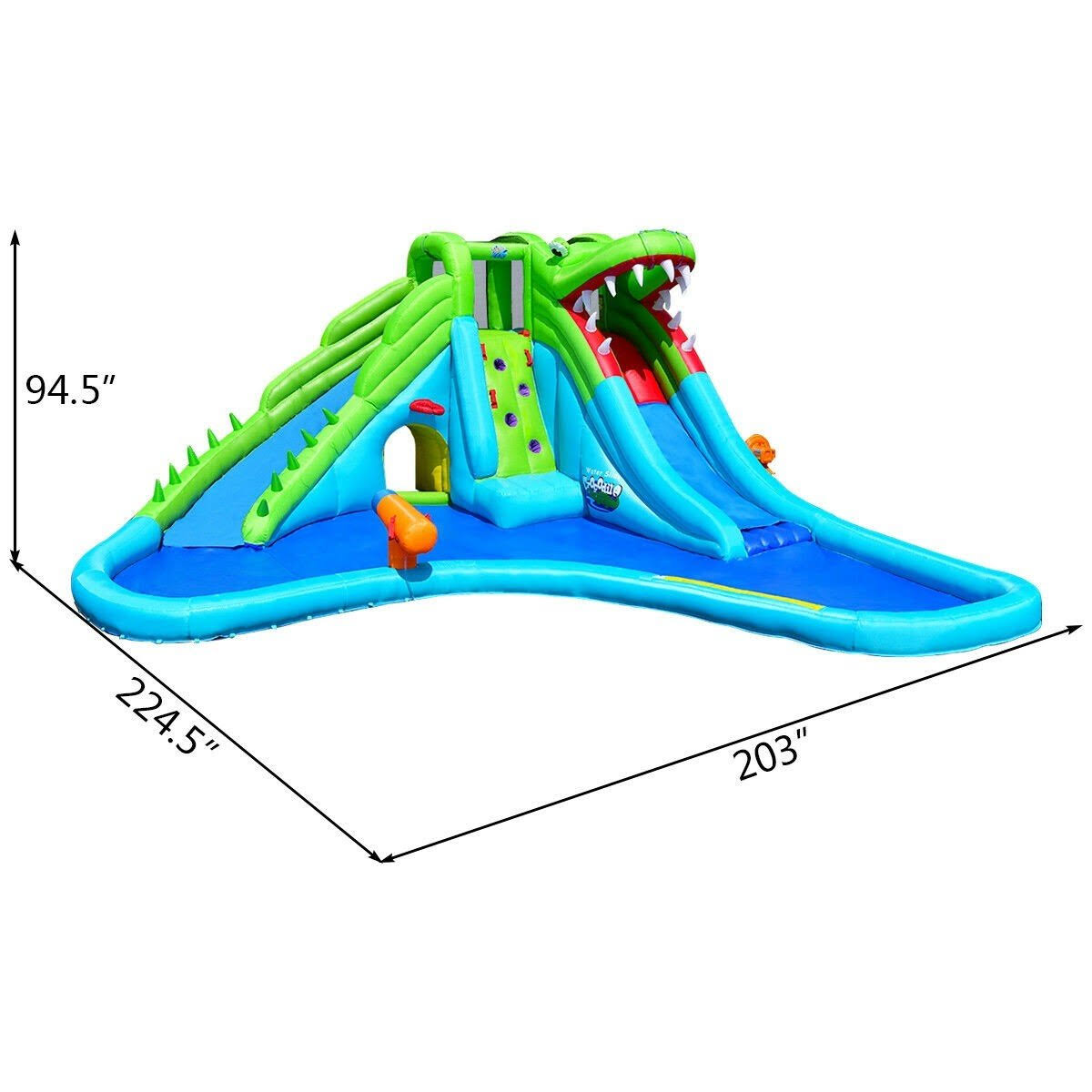 Crocodile Inflatable Water Slide Climbing Wall Bounce House M265114