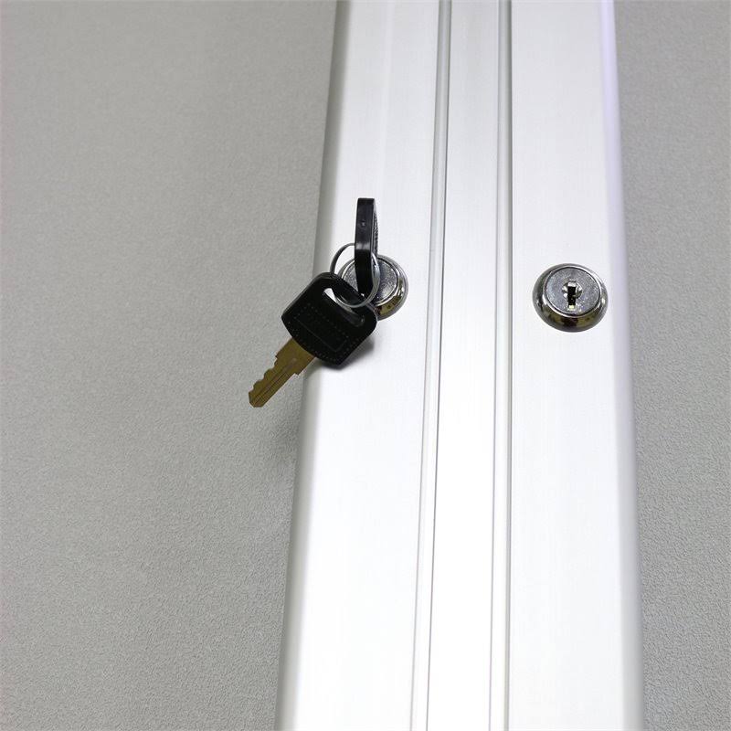 Navy 3-Door Enclosed Vinyl Bulletin Board W9681