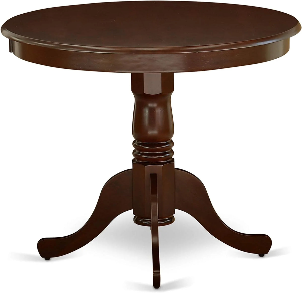 3 Piece Dinette Set with Round Table and 2 Faux Leather Chairs F21723