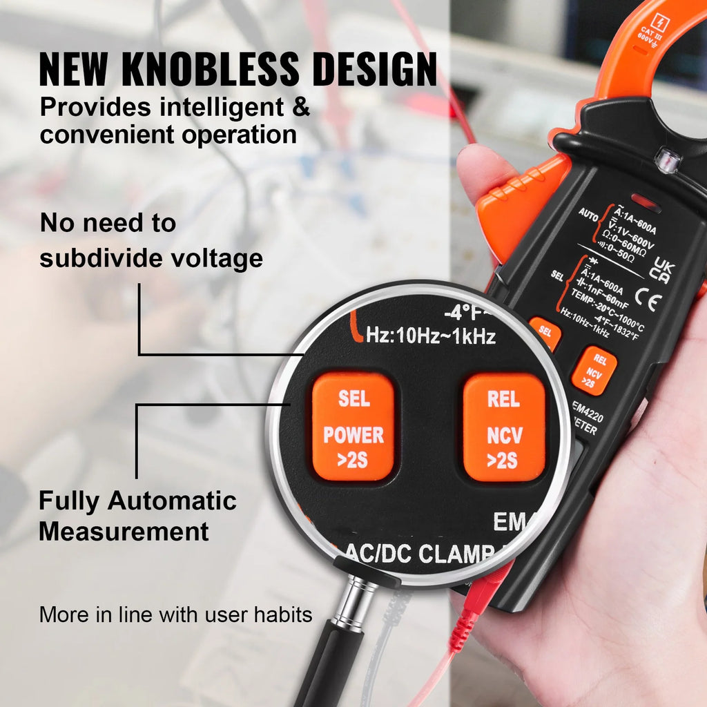 6000 Counts True RMS Digital Clamp Meter Q824