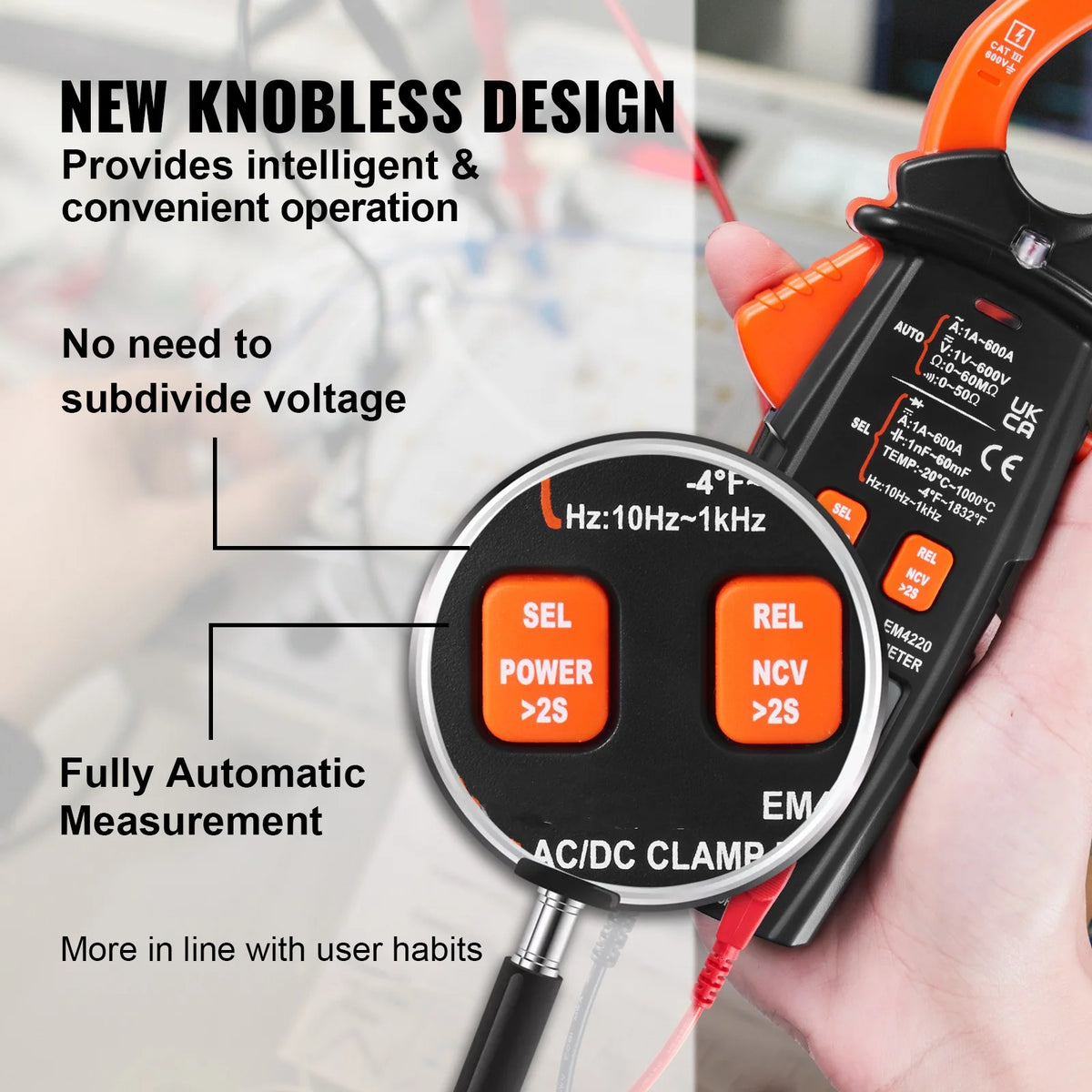 6000 Counts True RMS Digital Clamp Meter Q824