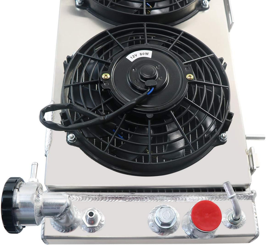 3 Row Core Aluminum Radiator with Fan Shroud and Relay T1810