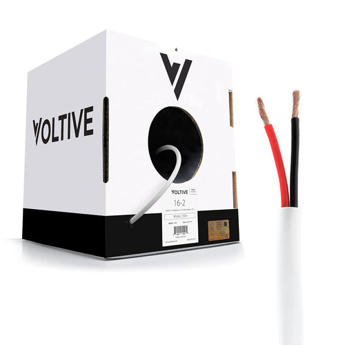 16 AWG 2 Conductor Oxygen-Free Copper Speaker Wire, 250 Foot Bulk Cable Pull Box, Black B77984