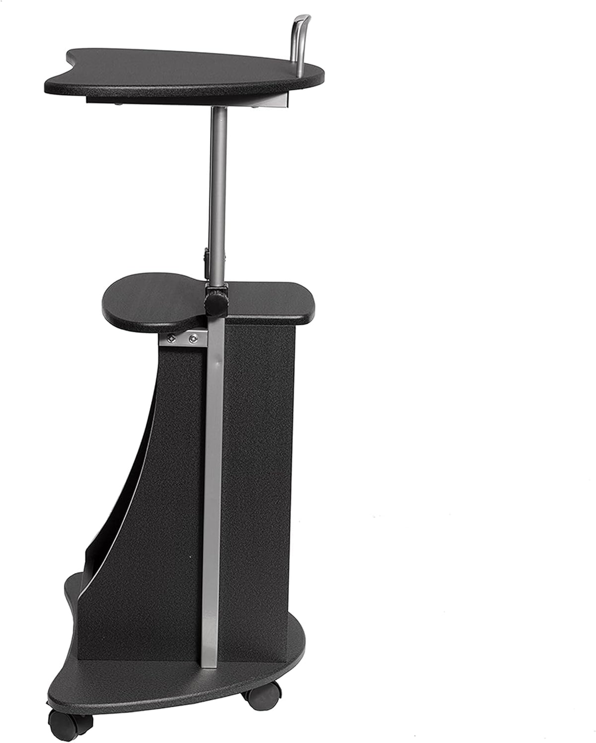 Graphite Sit-to-Stand Rolling Laptop Cart with Storage G79315