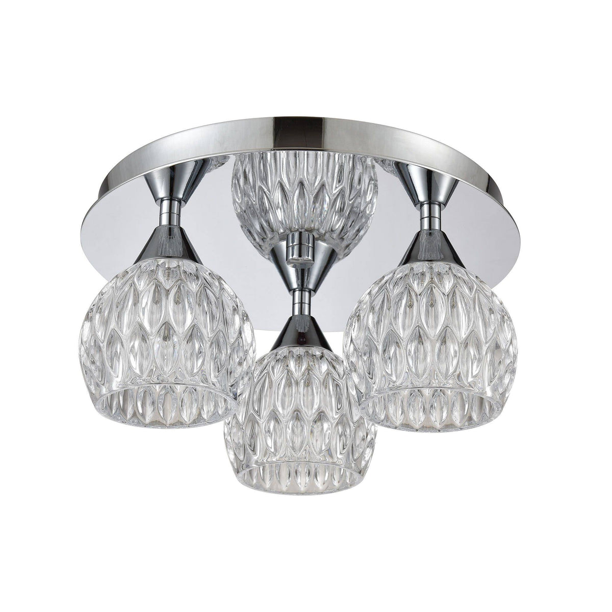 Polished Chrome 3-Light Semi Flush Mount S719